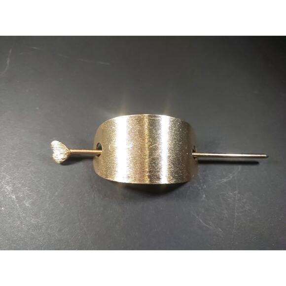 Pony Tail Holder Gold Tone Heart - Picture 2 of 6